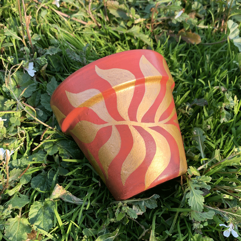 “Metallic Gold” plant pot - Original creation